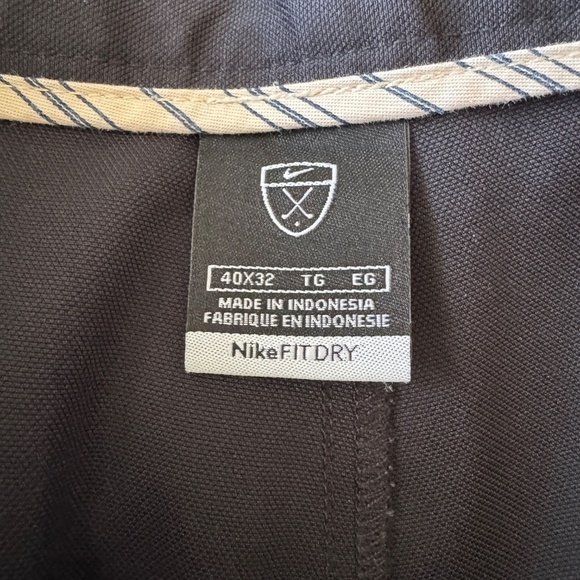 Nike Fit Dry Men's Performance Golf Casual Dress‎ Pants Black 40x32 Outdoor Club - Picture 2 of 16